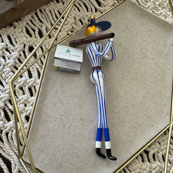 Soffieria De Carlini Baseball Player Ornament - New In Box With Tag - Picture 2 of 3
